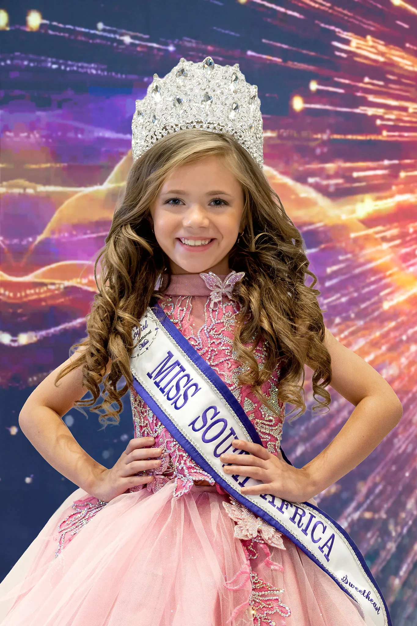 Haylene Horn crowned Sweetheart, in a pink tulle dress with an embroidered bodice